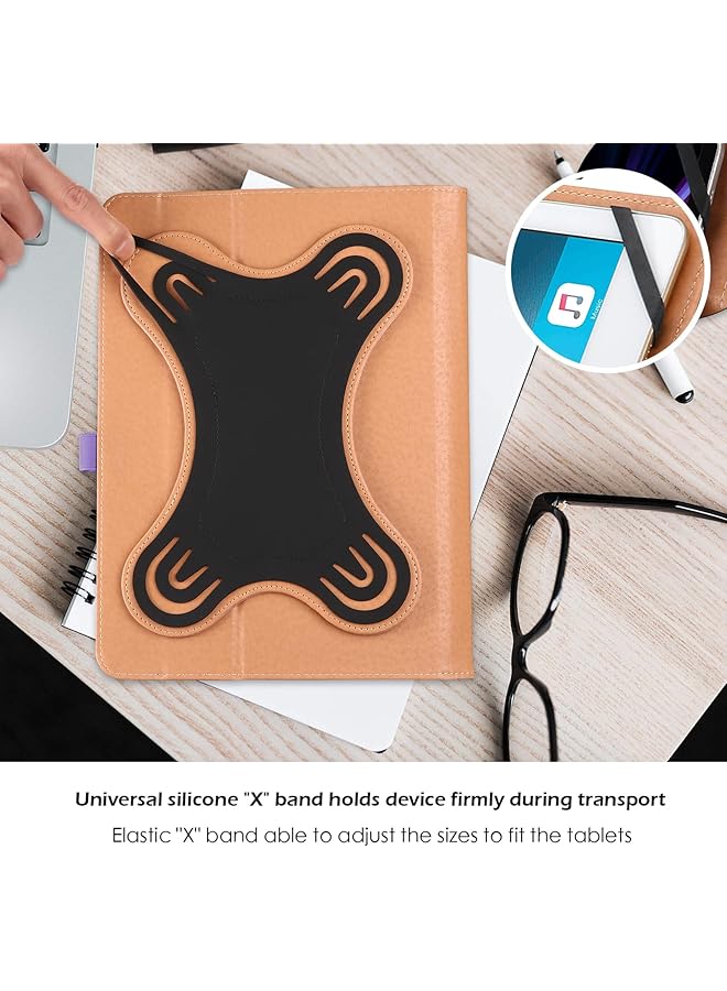 Procases 9 Inch -10.1 Inch Inch Universal Tablet Case Protective Cover Stand Folio Case For 9 10 10.1 Inch Android Touchscreen Tablet With 360 Degree Rotatable Kickstand Multiple Viewing Angles -Lightpurple - Image 3