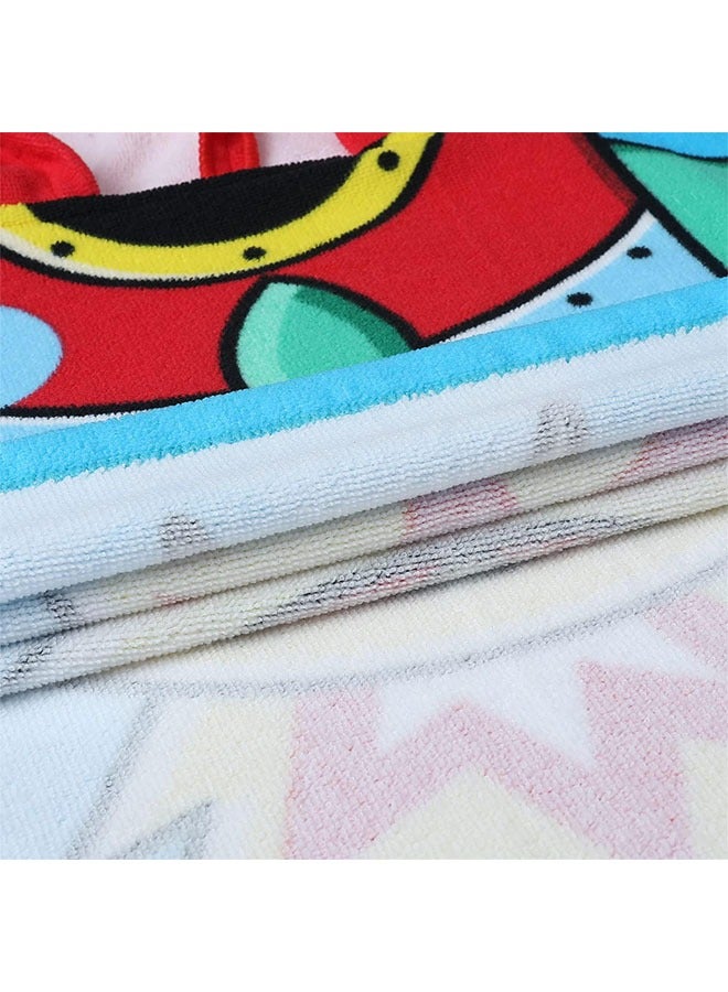 Kids Beach Towel for Boys Girls, Rocket Pattern Hooded Bath Towel Wrap, Toddler Pool Towel with Hood, Toddler Bathrobe for Kids (24x47 inch)  - Image 2