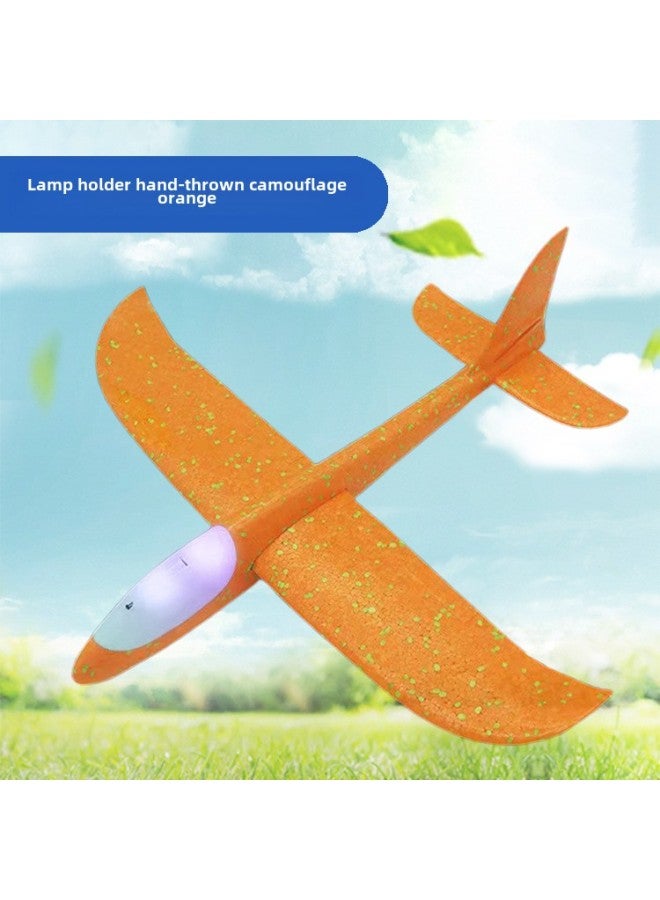 Foam Aircraft 44cm Hand Throwing Foam Aircraft Outdoor Children's Toy Gliding Swing Aircraft Model Sliding Toy-Color:Orange Foam Aircraft 44cm ]  - Image 1