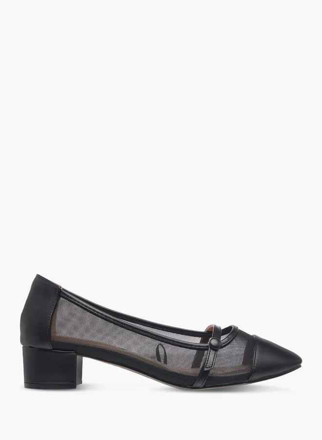 Celeste Women's Textured Slip-On Pumps with Block Heels