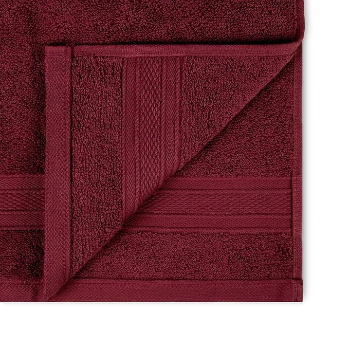 Flary - 100% Cotton Premium Towels for Bath | Large Size | 3X Soft & Absorbent | 520 GSM | 1 Piece Bath Towel for Men/Women | Urban Comfort | 75 cms x 150 cms (1, Maroon)  - Image 1