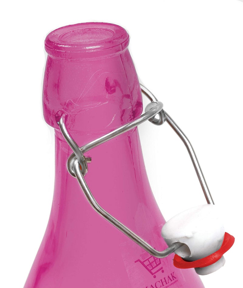 MACHAK Baatli Glass Water Bottle - 1 litre (Set of 4, Multicolour) - Image 4