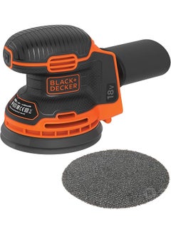 BLACK+DECKER 18V Cordless Ergonomic Random Orbital Sander Black And Orange Bdcros18N Xj  - Image 1