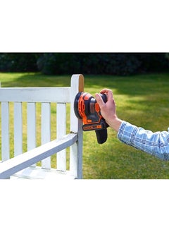 BLACK+DECKER 18V Cordless Ergonomic Random Orbital Sander Black And Orange Bdcros18N Xj  - Image 3