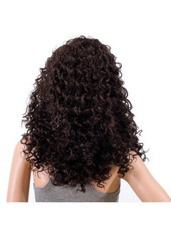 SWACC SWACC 20-Inch Long Big Bouffant Curly Wigs for Women Synthetic Heat Resistant Fiber Hair Pieces with Wig Cap (Dark Brown-4#)  - Image 4