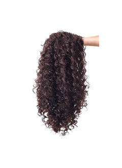 SWACC SWACC 20-Inch Long Big Bouffant Curly Wigs for Women Synthetic Heat Resistant Fiber Hair Pieces with Wig Cap (Dark Brown-4#)  - Image 5