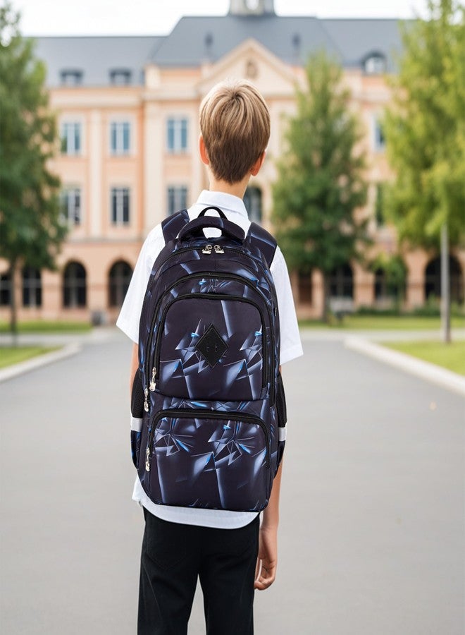 KingCheer Cute Kids Backpack for Girls Boys Lightweight School Bag for Preschool Primary Teenage Bookbag for Aged 6-12, Black, 17inch, Casual - Image 3