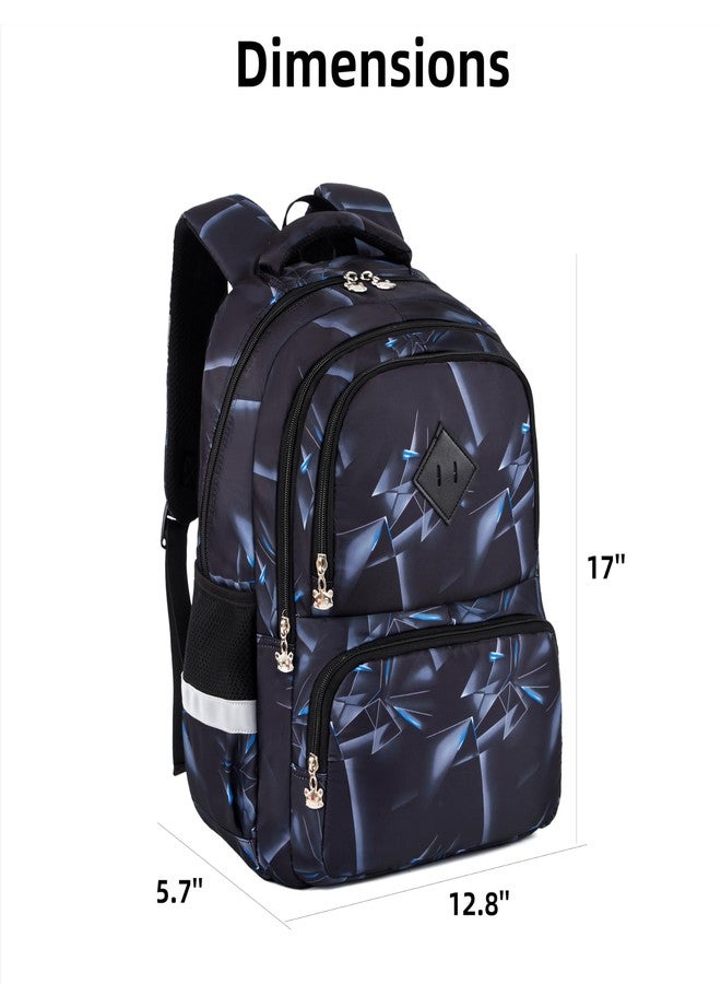 KingCheer Cute Kids Backpack for Girls Boys Lightweight School Bag for Preschool Primary Teenage Bookbag for Aged 6-12, Black, 17inch, Casual - Image 4