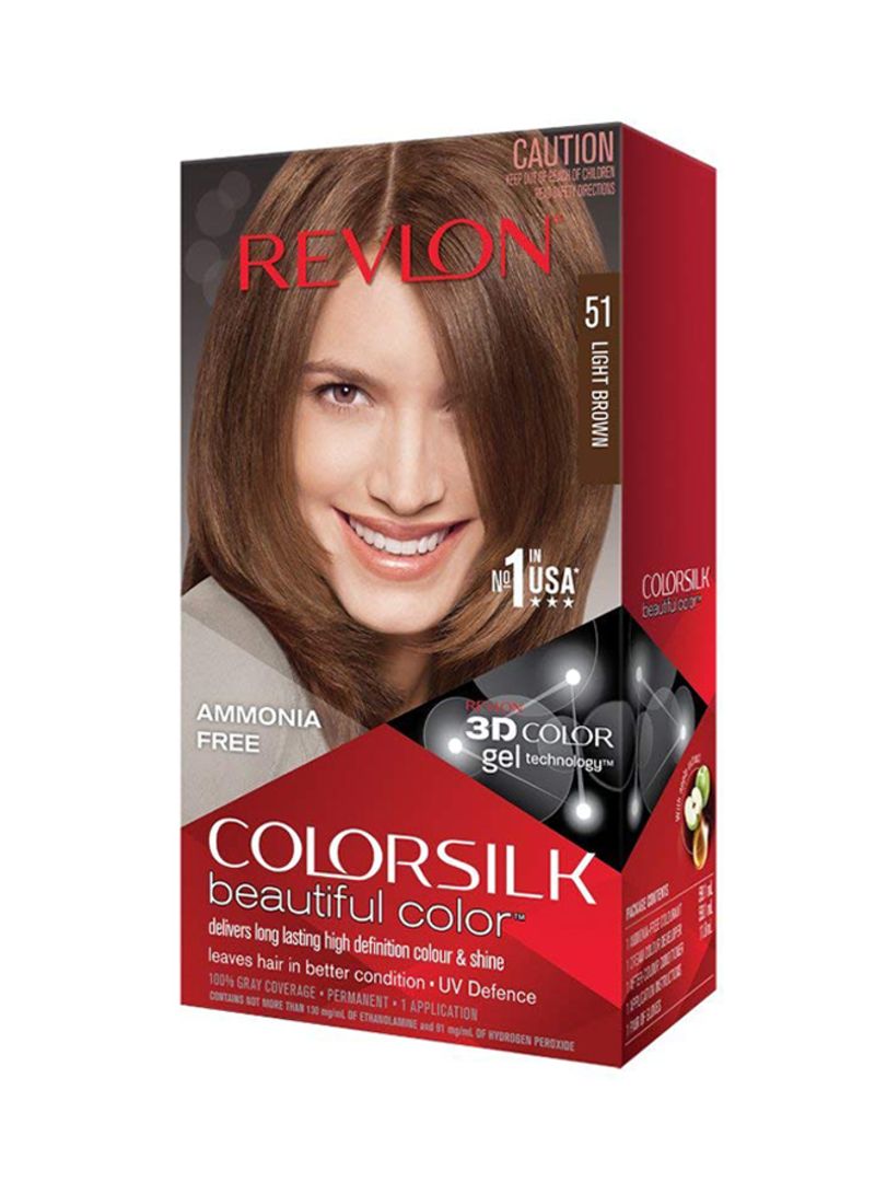 Colorsilk Permanent Hair Colour 51 Light Brown
