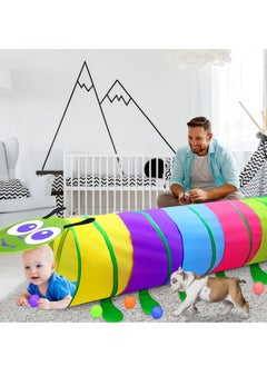 McDou Toddler Tunnel, Pop Up Baby Crawling Tunnel Toy, Indoor and Outdoor Kids Backyard Playset, Indoor and Outdoor Toddler Toys for Babies, Kids  - Image 1