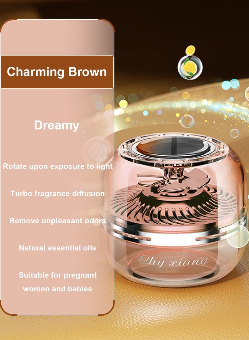 معطر هواء السيارة، إكسسوارات ديكور تعمل بالطاقة الشمسية، إكسسوارات داخلية عالية الجودة للسيارة، مناسبة للأطفال والنساء الحوامل، مظهر تصميم فريد - Image 2
