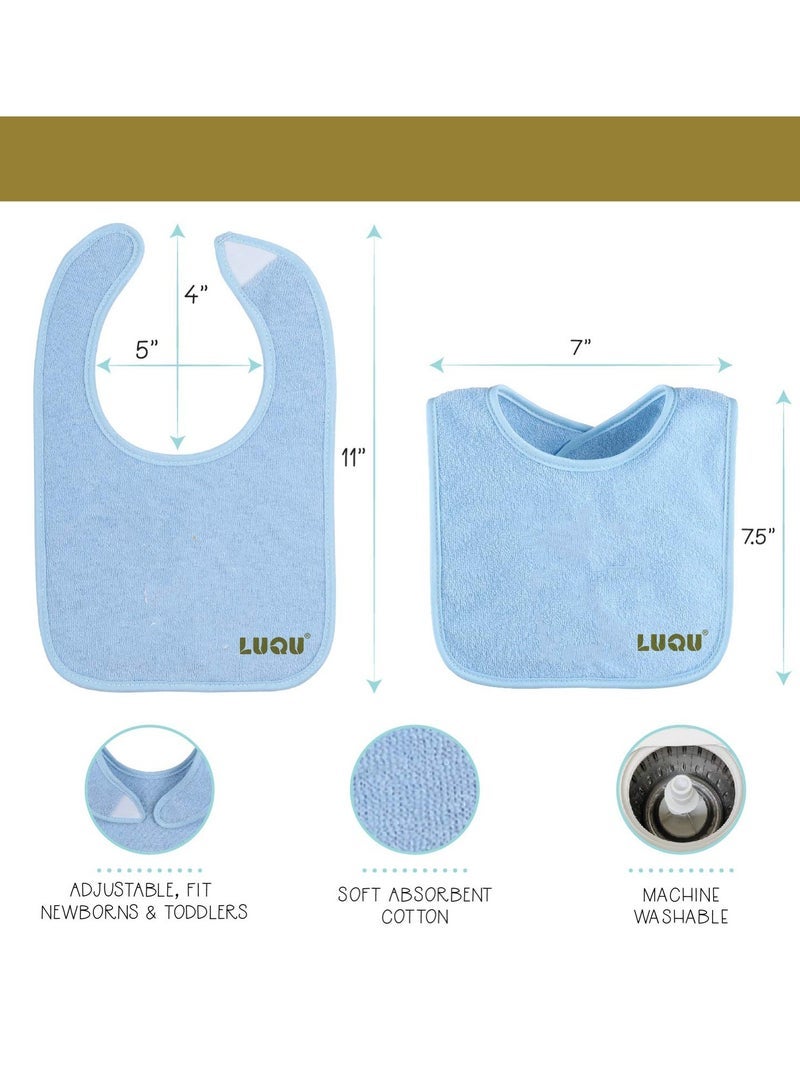 LuQu 3 Bibs Set Soft Washable Adjustable 0+ months - Image 3