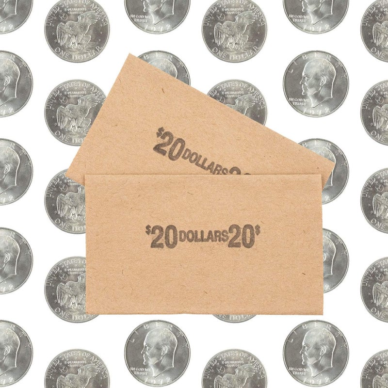 CAROUSELCHECKS Eisenhower Dollar Flat Coin Wrappers, Solid, Bundle of 1,000 - Image 4