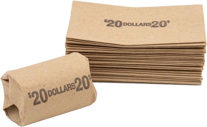 CAROUSELCHECKS Eisenhower Dollar Flat Coin Wrappers, Solid, Bundle of 1,000 - Image 1