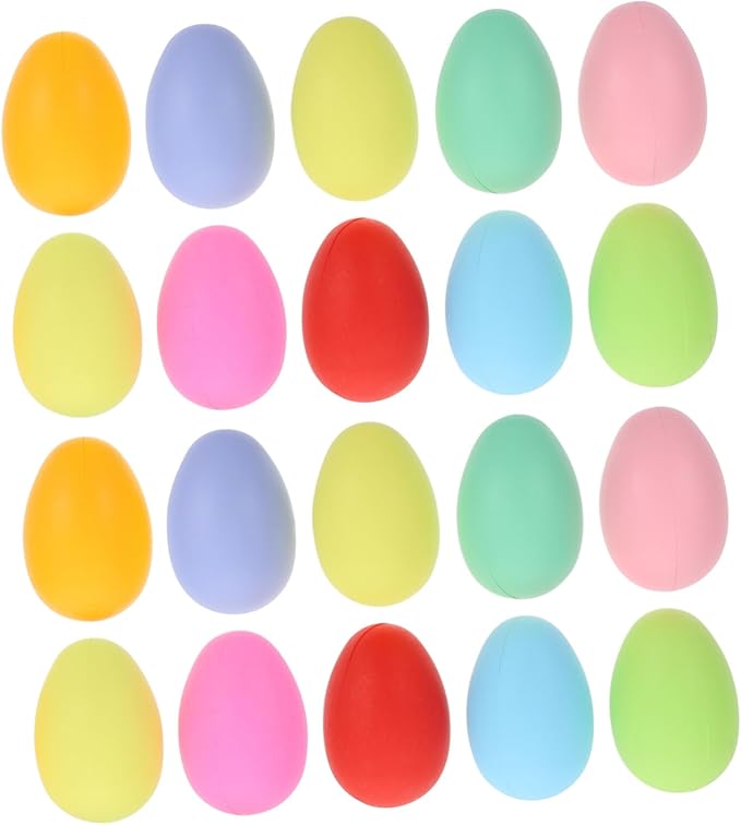 2 Pack 100 Pcs Hand Painted Plastic Easter Eggs For Crafting Party Decor - Image 1