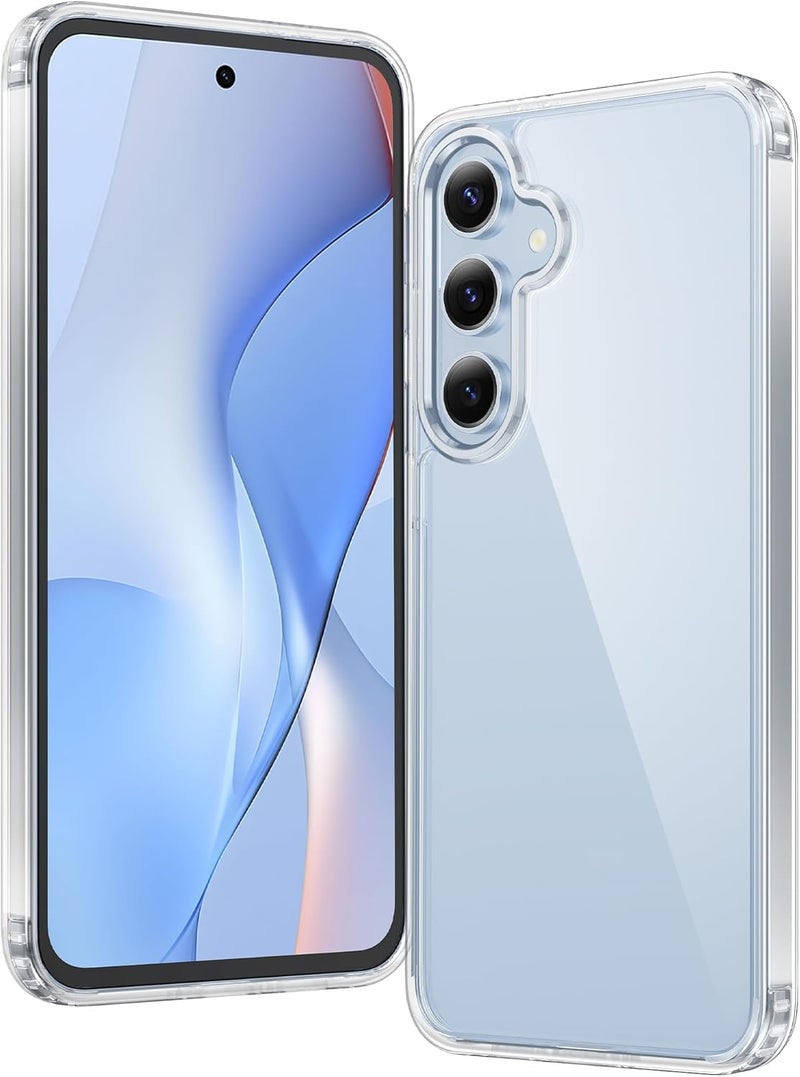 Realcase غطاء خلفي سيليكون لجهاز سامسونج S24 FE 5G، مقاوم للخدوش، شفاف، واقي من الصدمات، غطاء خلفي لجهاز سامسونج جالاكسي S24 FE 5G - Image 1