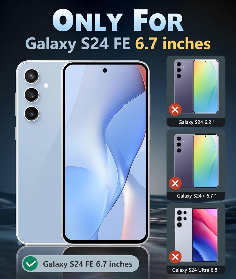 Realcase غطاء خلفي سيليكون لجهاز سامسونج S24 FE 5G، مقاوم للخدوش، شفاف، واقي من الصدمات، غطاء خلفي لجهاز سامسونج جالاكسي S24 FE 5G - Image 2