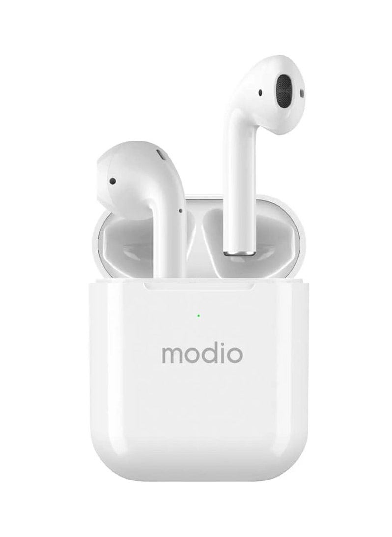 modio Wireless Earbuds With Touch Control and Noise Cancelling and Bluetooth 5.3 White  - Image 3