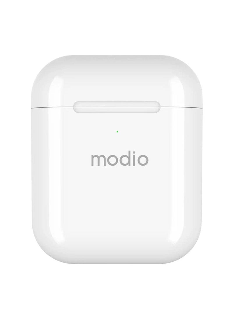 modio Wireless Earbuds With Touch Control and Noise Cancelling and Bluetooth 5.3 White  - Image 5