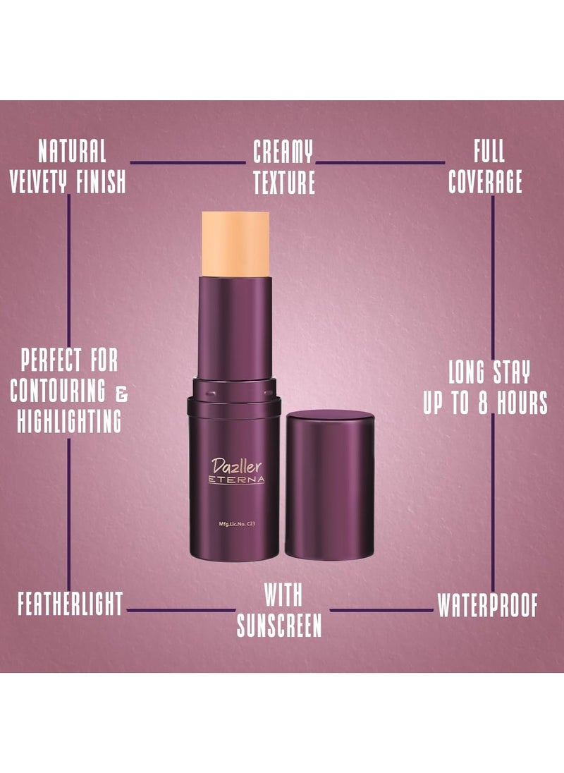 DAZLLER - Dazller Makeup Stick 8g Dusky R1 Velvety Matte Finish Full Coverage, Lightweight Blendable Nourishing Long Lasting - Image 1