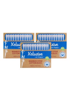 Xcluzive Xcluzive Bamboo Stem Cotton Buds 200's X 3 Value Pack  - Image 1