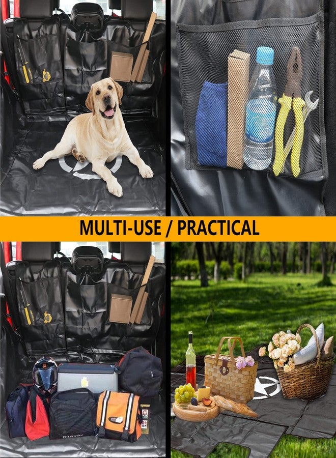 RERPRO Pet Dog Cargo Liner Trunk Mat for 2007-2025 Jeep Wrangler JK JL 4 Door Unlimited Sahara Rubicon Rear Trunk Floor Mat Cargo Liner Dogs Seat Cover, All Weather Waterproof, Star - Image 2