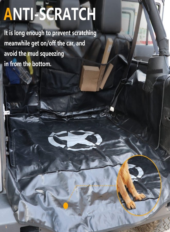 RERPRO Pet Dog Cargo Liner Trunk Mat for 2007-2025 Jeep Wrangler JK JL 4 Door Unlimited Sahara Rubicon Rear Trunk Floor Mat Cargo Liner Dogs Seat Cover, All Weather Waterproof, Star - Image 3