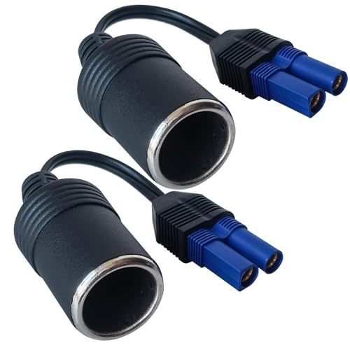 AYECEHI EC5 to Cigarette Lighter Socket Adapter Extension Cable 2 Pack 12V Car Cigarette Lighter Female Converter Cord for Portable Jump Starters with Low Voltage Cutoff to Protect Your Battery-18CM - Image 1