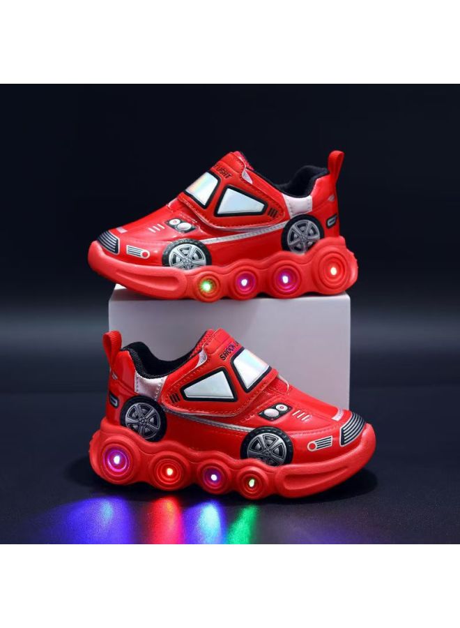 Children's Shoes  Spring And Summer New Style Cartoon Car Non-slip Sneakers For Boys And Girls With Velcro Fasteners Baby Shoes