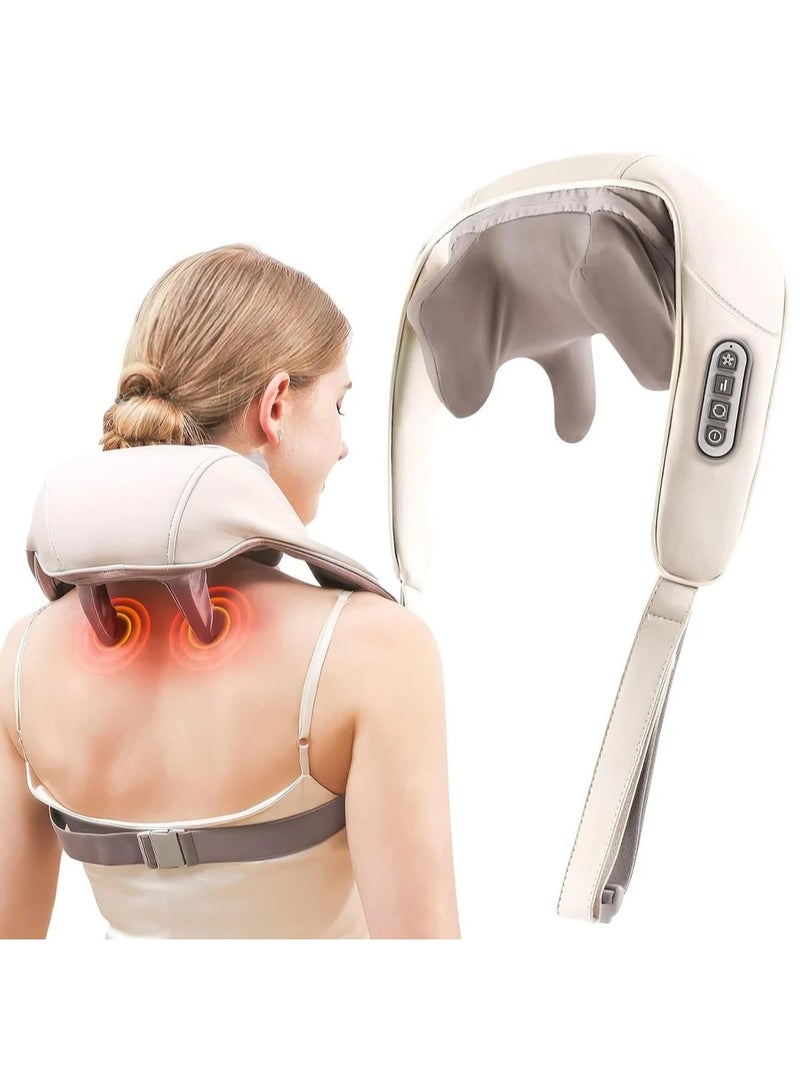 DubaiGallery Rechargeable Shiatsu Neck Shoulder Back Massager with Adjustable Heat and Speed Electric Kneading Massage for pain relief - Image 2