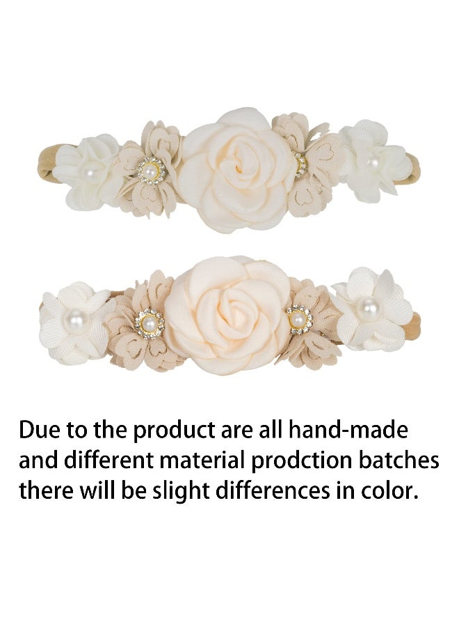 Pack Of 3 Baby Girl Flower Headbands Set - Image 4