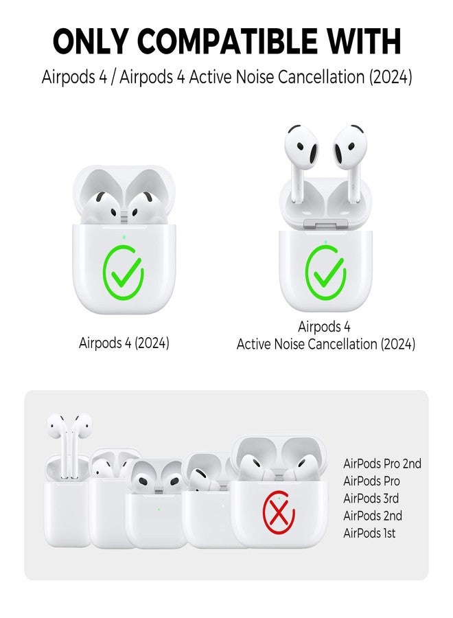 AhaStyle AirPods 4 Case Cover (2024) with Cleaning Kit Soft Silicone AirPods 4th Generation Case Full Body Shockproof Cover Skin for Apple iPods 4 Support USB-C Charging Case and Wireless Charging - Image 2