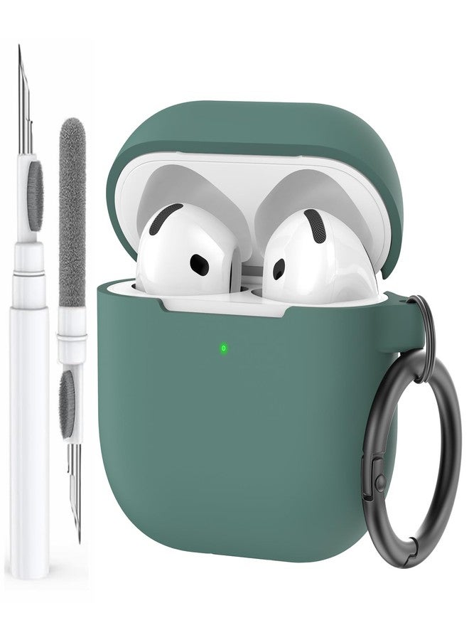 AhaStyle AirPods 4 Case Cover (2024) with Cleaning Kit Soft Silicone AirPods 4th Generation Case Full Body Shockproof Cover Skin for Apple iPods 4 Support USB-C Charging Case and Wireless Charging - Image 1