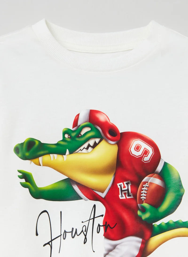او في اس Long-sleeved T-shirt with print