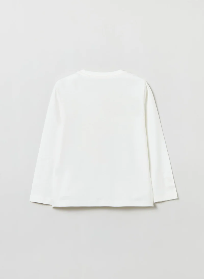 او في اس Long-sleeved T-shirt with print
