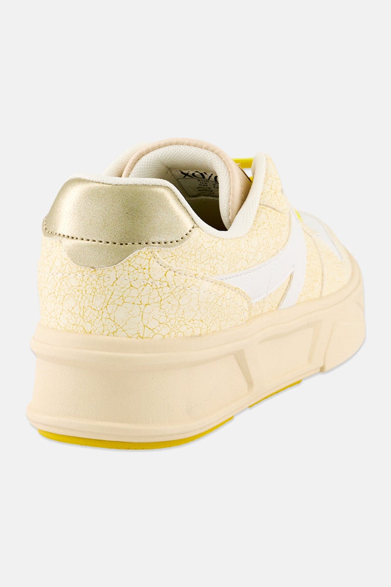 XOXO Women Lace Up Casual Shoes, Beige - Image 3