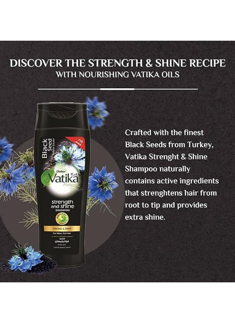 VATIKA Vatika Naturals Shampoo Strength & Shine Black Seed - 180 Ml  - Image 3