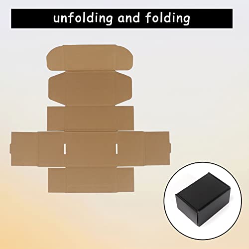 EXYGLO Shipping Cardboard Boxes for Small Business, Packing and Mailing, 6x4x3 - Pack of 25, Black - Image 4