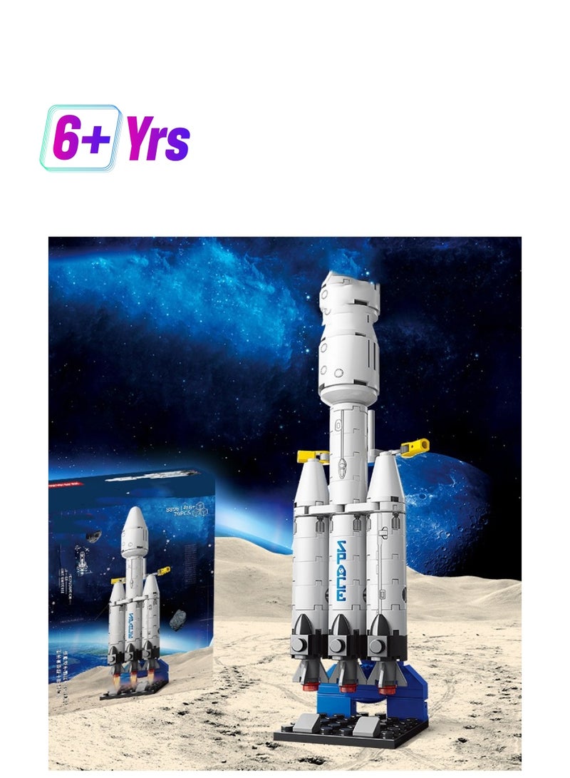 69-Piece Aviation Rocket Building Blocks Toys, Train Hands-On Skills Develop Intelligence And Stimulate Creativity  - Image 1
