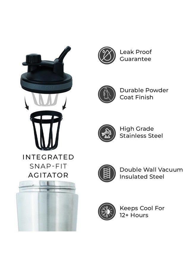 BLACKBUCK Shaker Pro: Doublewall Vacuum Insulated Stainless Steel Shaker With Noise Proof Technology,Superior Shake Without Leaks,Best For Pre Workout Shakes And Protein Mixes(Oyster Silver),750 ml - Image 3