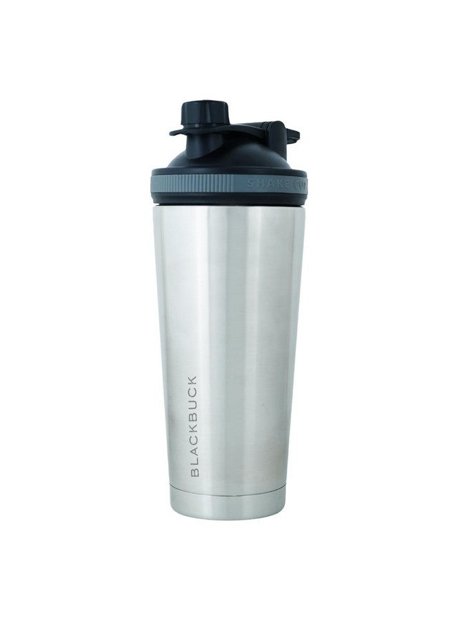 BLACKBUCK Shaker Pro: Doublewall Vacuum Insulated Stainless Steel Shaker With Noise Proof Technology,Superior Shake Without Leaks,Best For Pre Workout Shakes And Protein Mixes(Oyster Silver),750 ml - Image 1
