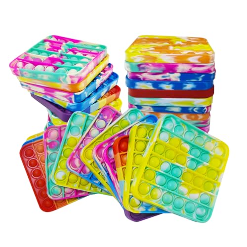 IERKEIE 12 PCS Pop Fidget Sensory Toys for Party FavorsPush Pop Bubble Silicone Squeeze Sensory Toys for Kids Adult Autism Special Needs Stress Relief Gift for Birthday Christmas Valentine Classroom Prizes - Image 1