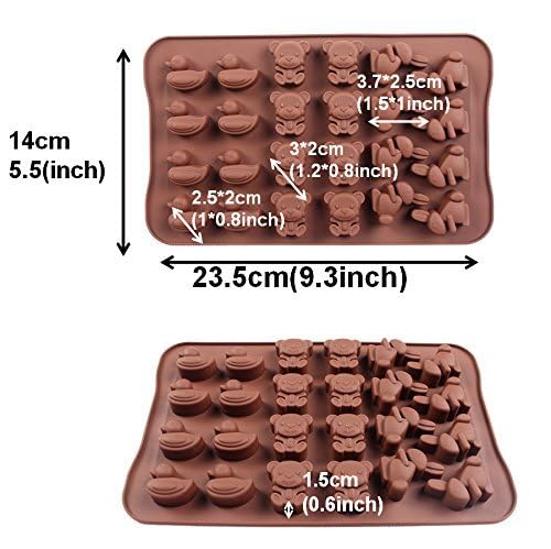 Husaini Mart HUSAINI MART 1pc 24 Cavity Silicone Easter Egg Bunny Theme Chocolate Mould Cake Decorating Candy Jelly Icecube Cake Topper DIY Baking Mould Multicoloured  - Image 2