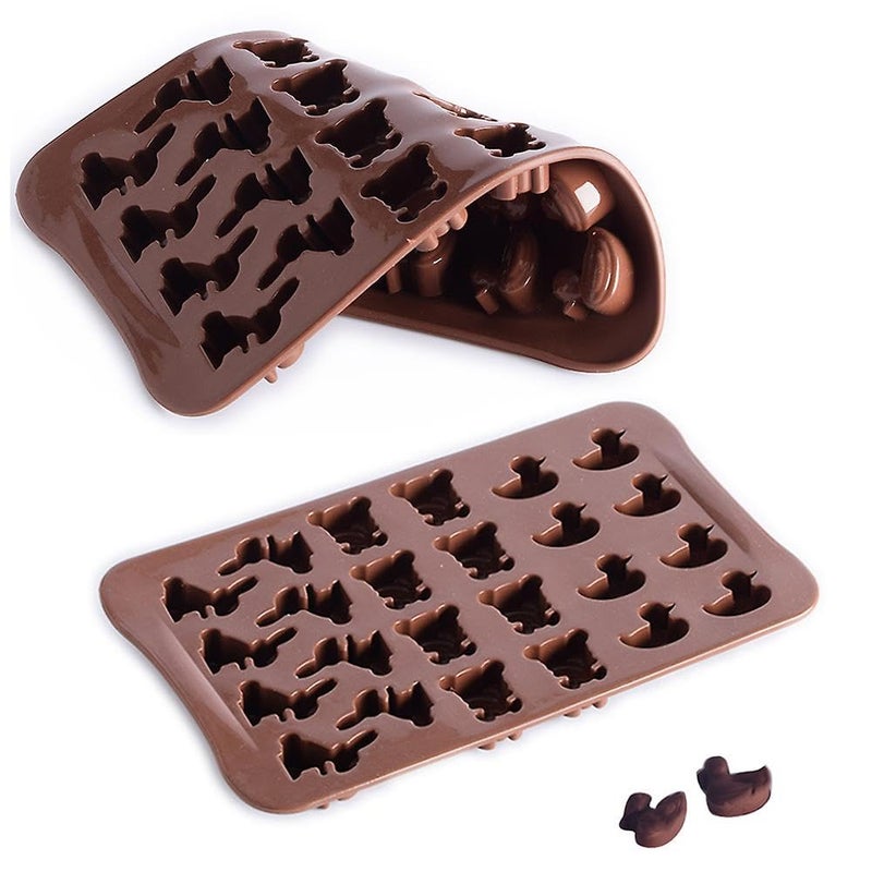 Husaini Mart HUSAINI MART 1pc 24 Cavity Silicone Easter Egg Bunny Theme Chocolate Mould Cake Decorating Candy Jelly Icecube Cake Topper DIY Baking Mould Multicoloured  - Image 4