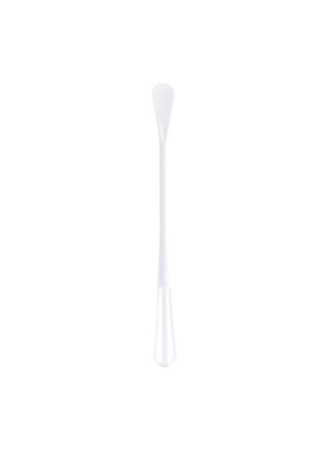 Household Kitchen Mini Plastic Egg Beater Outdoor Picnic Portable Egg Stirring Rod Multi-Functional Dual-Use Egg Beater-Color:White  - Image 1