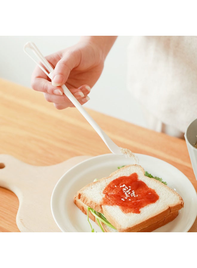Household Kitchen Mini Plastic Egg Beater Outdoor Picnic Portable Egg Stirring Rod Multi-Functional Dual-Use Egg Beater-Color:White  - Image 2