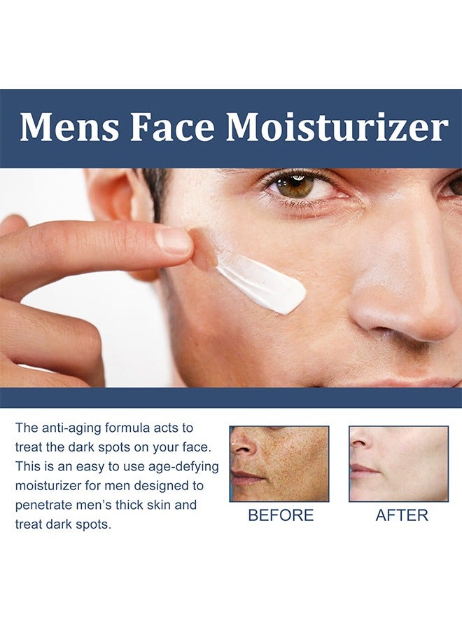 إيست مون كريم الوجه - مرطب الوجه للرجال 6 في 1 لأكياس تحت العين ، كريم الوجه المرطب للرجال ، كريم الوجه المغذي للبشرة والتجاعيد للبقع الداكنة ، الخطوط الدقيقة ، الغربان أقدام العين 50 مل - Image 4