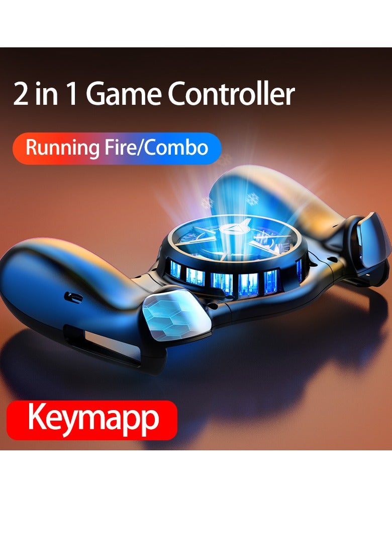 Phone Game Grip, Semiconductor, Adjustable Mobile Controller Handle Holder with Colorful Light Effect, Fan Cooling, for Android , iOS - Image 4