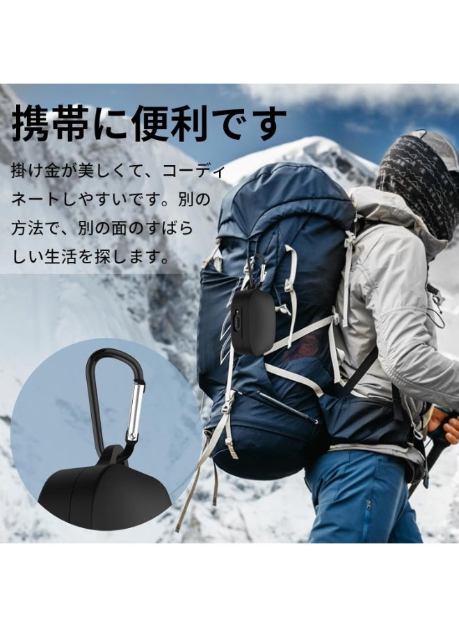 جراب سيليكون متوافق مع سماعات شاومي ريدمي بودز 6، جراب حماية ناعم مقاوم للصدمات مصنوع من السيليكون مع مشبك تعليق (أزرق) - Image 2