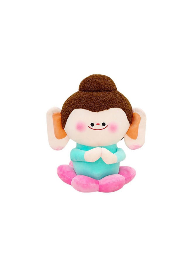 Lotus Little Buddha Plush Doll Creative Souvenir Palm Buddha Little Companion Doll Peace And Joy Creative Gift-Color:Qa1804【 8inch 】lotus Buddha  - Image 1